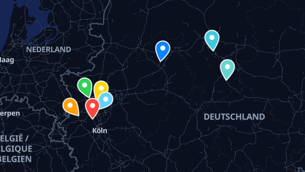 Map of company locations