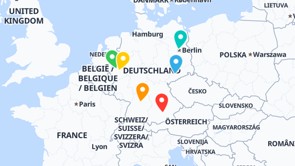 Map of company locations