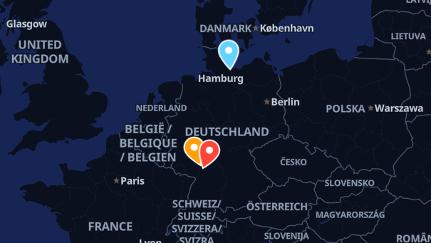 Map of company locations