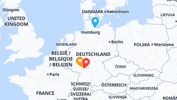 Map of company locations