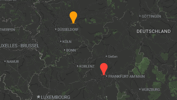 Map of company locations