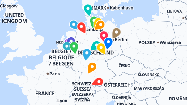 Map of company locations
