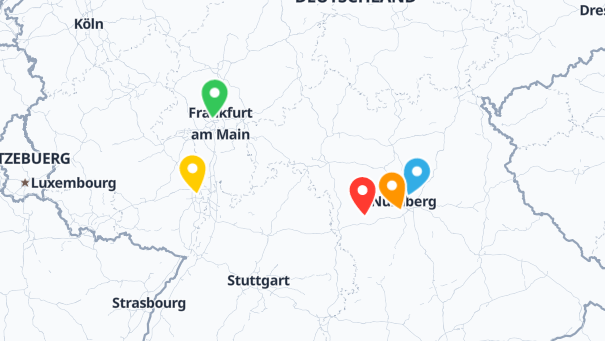 Map of company locations