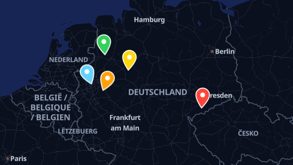 Map of company locations