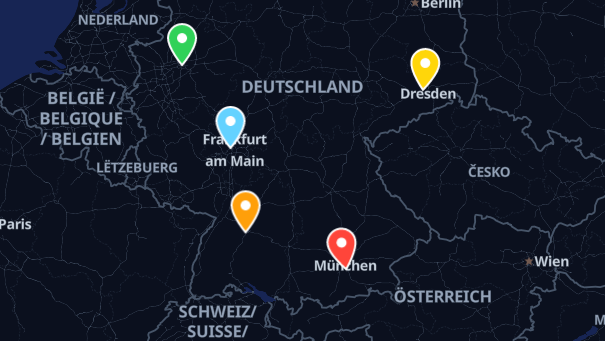 Map of company locations