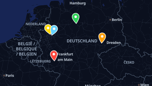Map of company locations