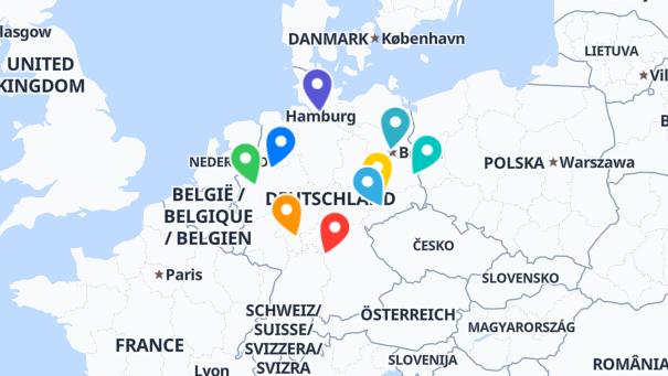 Map of company locations