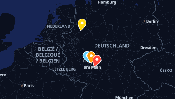 Map of company locations