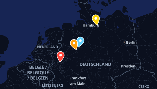 Map of company locations