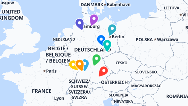 Map of company locations
