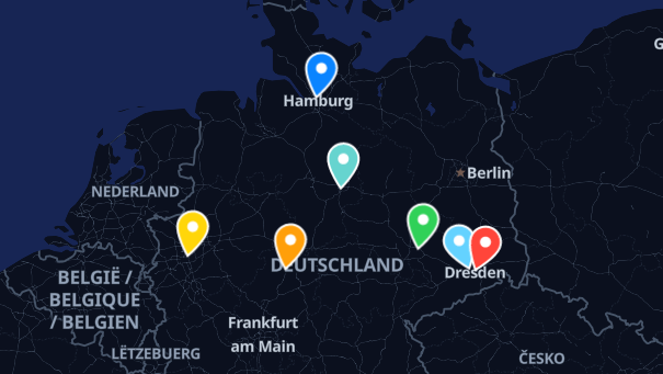 Map of company locations