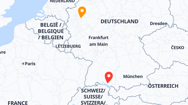 Map of company locations