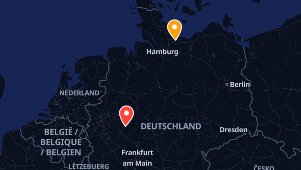 Map of company locations