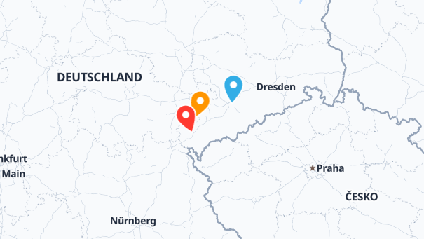 Map of company locations