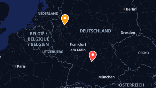 Map of company locations