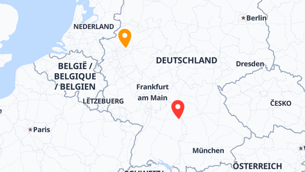 Map of company locations