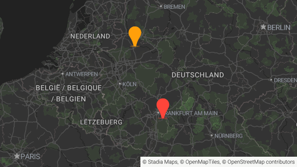 Map of company locations