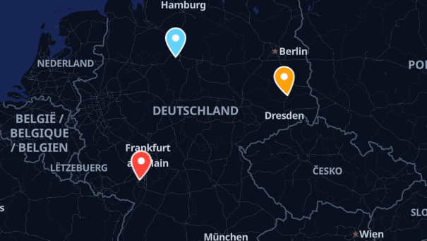Map of company locations