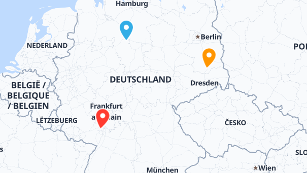 Map of company locations