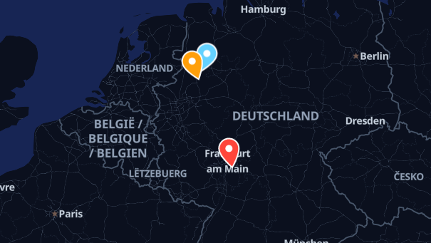 Map of company locations