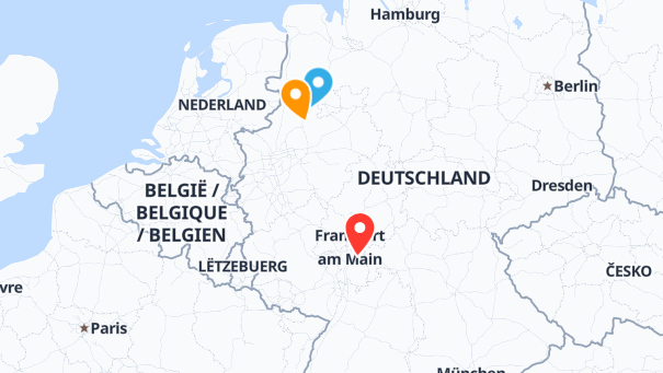 Map of company locations