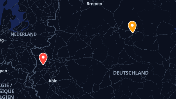 Map of company locations