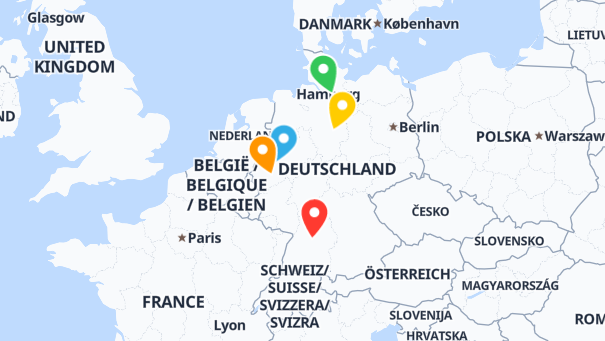 Map of company locations