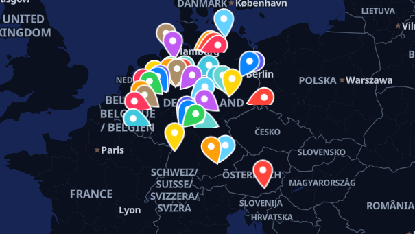 Map of company locations