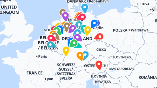 Map of company locations