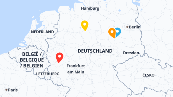 Map of company locations