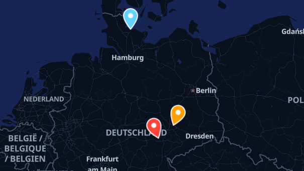 Map of company locations