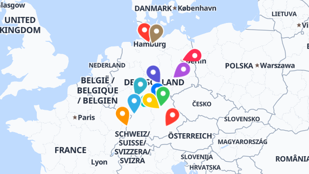 Map of company locations