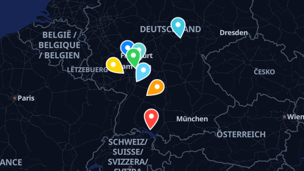 Map of company locations