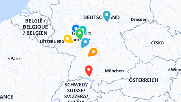 Map of company locations