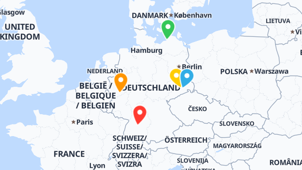Map of company locations