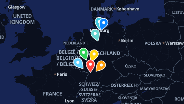 Map of company locations