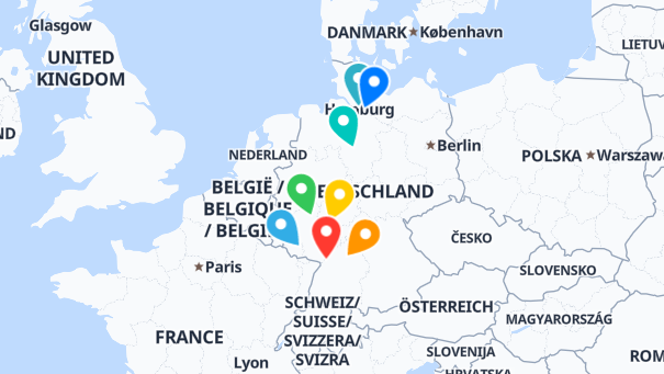 Map of company locations