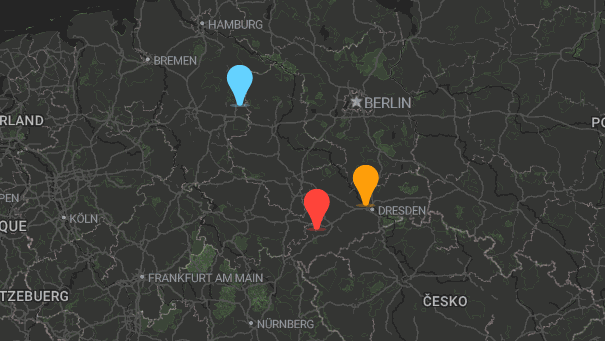 Map of company locations