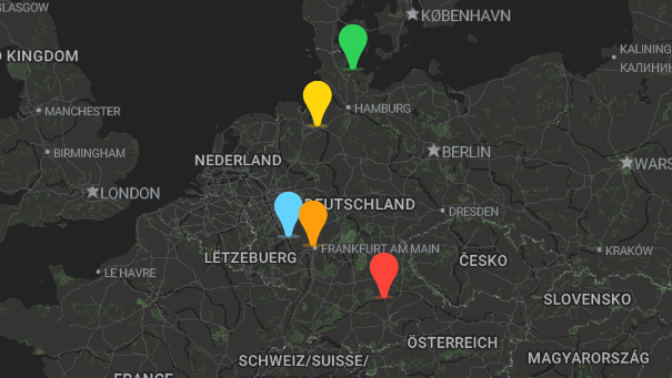 Map of company locations