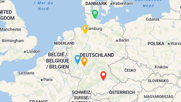 Map of company locations