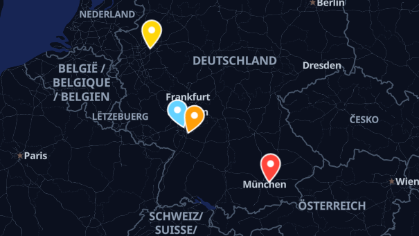 Map of company locations