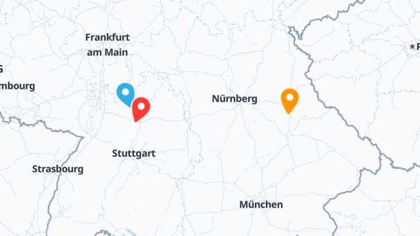 Map of company locations