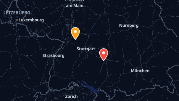 Map of company locations