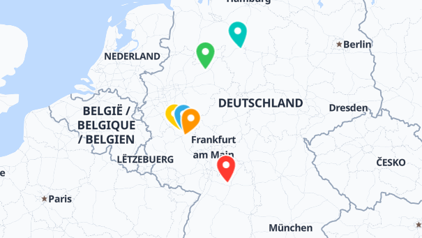 Map of company locations