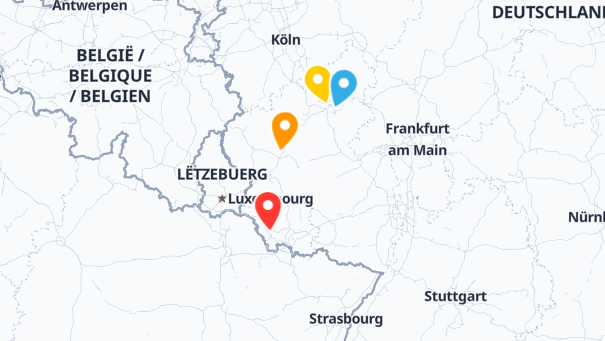 Map of company locations
