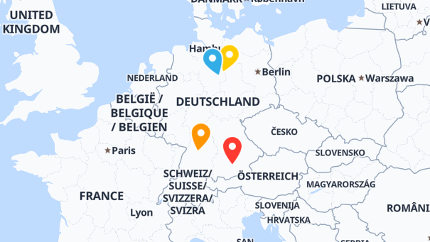 Map of company locations