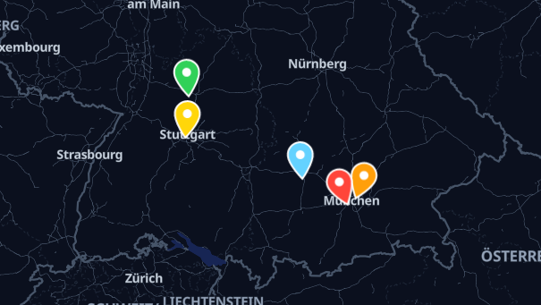 Map of company locations