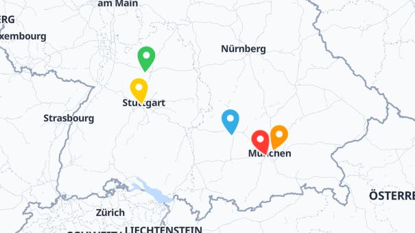 Map of company locations