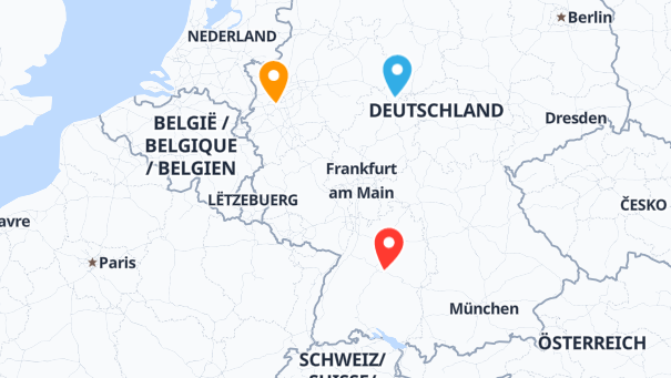 Map of company locations