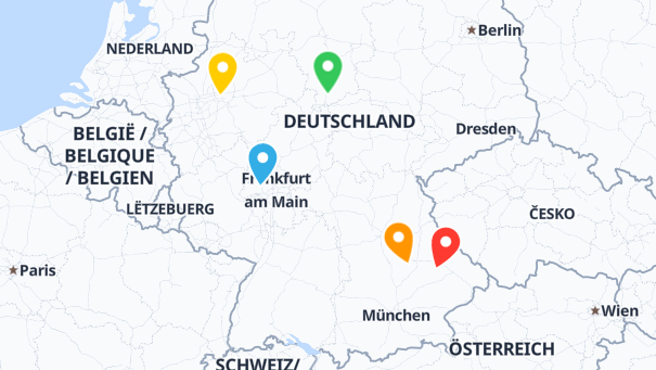 Map of company locations